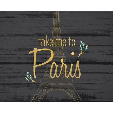 Paris 3 Gold Ornate Wood Framed Art Print with Double Matting by Kimberly, Allen