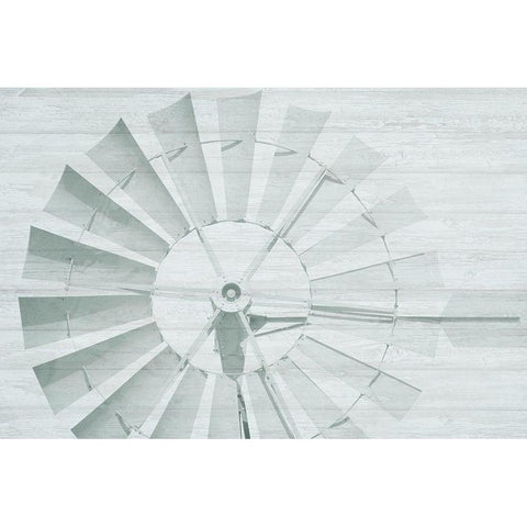 Windmill Black Modern Wood Framed Art Print with Double Matting by Kimberly, Allen