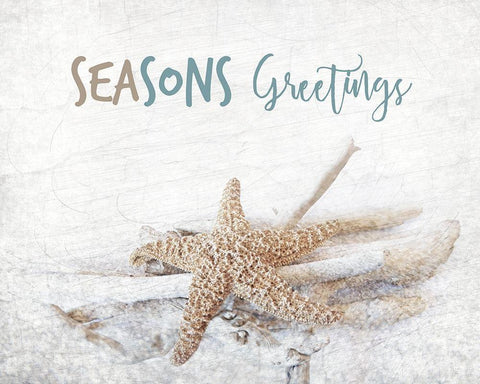 Seasons Greetings Black Ornate Wood Framed Art Print with Double Matting by Kimberly, Allen