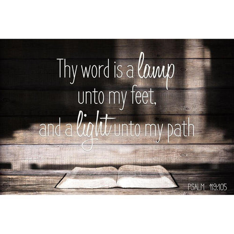 Thy Word Black Modern Wood Framed Art Print by Kimberly, Allen