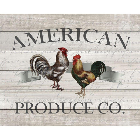 American Produce Black Modern Wood Framed Art Print with Double Matting by Kimberly, Allen