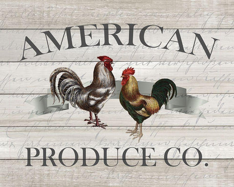 American Produce White Modern Wood Framed Art Print with Double Matting by Kimberly, Allen