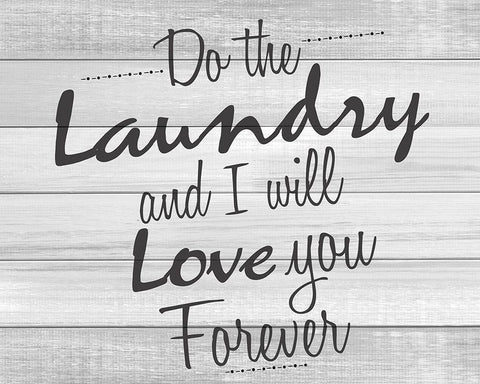 Do the Laundry White Modern Wood Framed Art Print with Double Matting by Kimberly, Allen