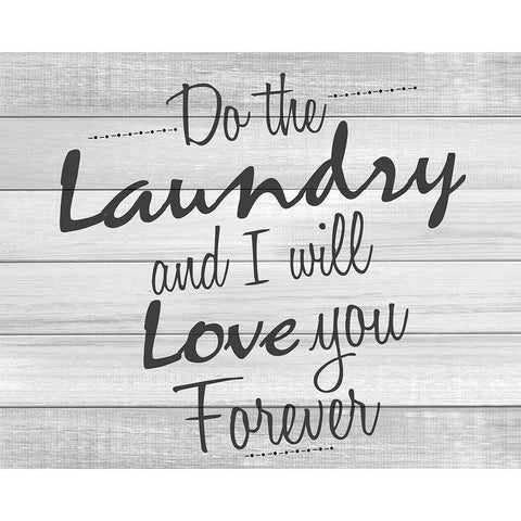 Do the Laundry Black Modern Wood Framed Art Print with Double Matting by Kimberly, Allen