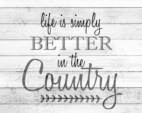 Life is Simply Better White Modern Wood Framed Art Print with Double Matting by Kimberly, Allen