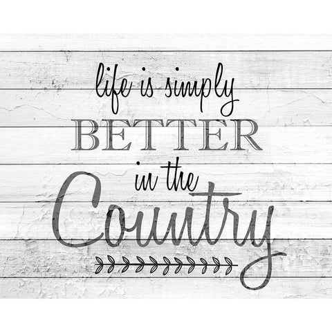 Life is Simply Better Black Modern Wood Framed Art Print with Double Matting by Kimberly, Allen