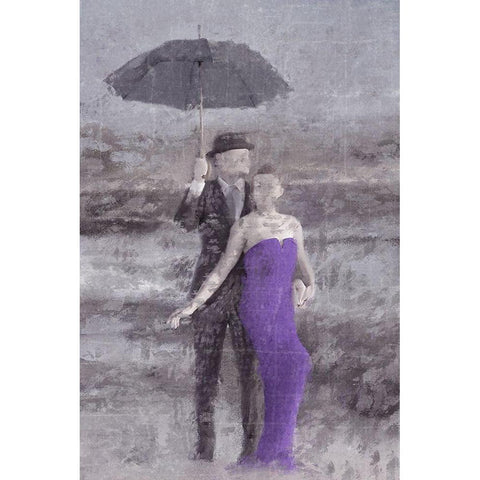 A Dance on the Beach Gold Ornate Wood Framed Art Print with Double Matting by Kimberly, Allen