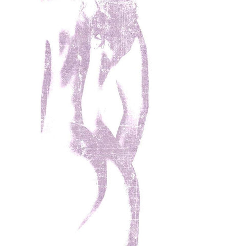 Violet Silhouette 1 White Modern Wood Framed Art Print by Kimberly, Allen