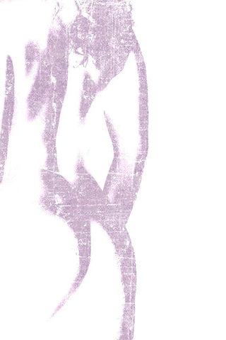 Violet Silhouette 1 Black Ornate Wood Framed Art Print with Double Matting by Kimberly, Allen