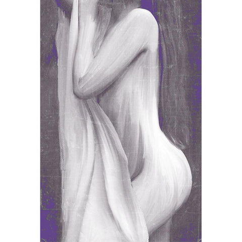 Curve Black Modern Wood Framed Art Print with Double Matting by Kimberly, Allen