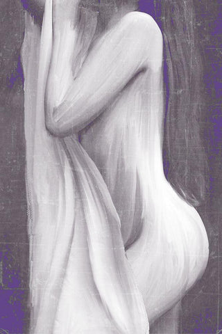 Curve Black Ornate Wood Framed Art Print with Double Matting by Kimberly, Allen