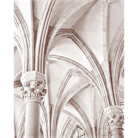 Arches 1 White Modern Wood Framed Art Print by Kimberly, Allen
