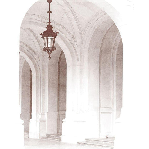 Arches 3 Black Modern Wood Framed Art Print with Double Matting by Kimberly, Allen