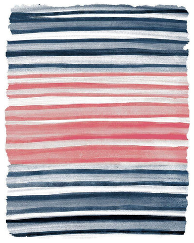 Layers 2 White Modern Wood Framed Art Print with Double Matting by Kimberly, Allen