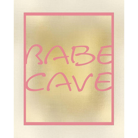 Babe Cave White Modern Wood Framed Art Print by Kimberly, Allen