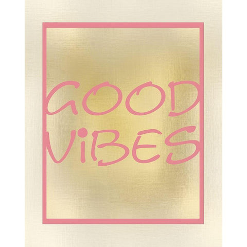 Good Vibes White Modern Wood Framed Art Print by Kimberly, Allen