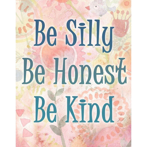Be Silly Gold Ornate Wood Framed Art Print with Double Matting by Kimberly, Allen