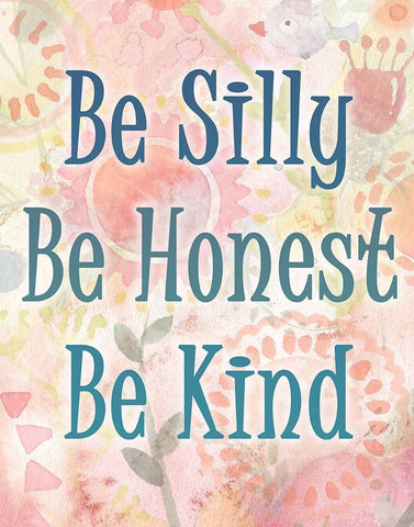 Be Silly White Modern Wood Framed Art Print with Double Matting by Kimberly, Allen