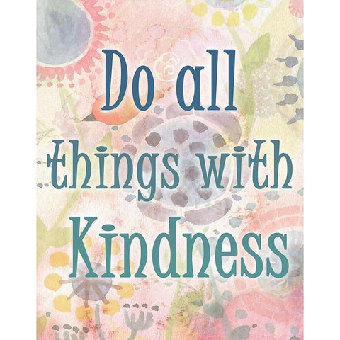 Do all Things White Modern Wood Framed Art Print by Kimberly, Allen