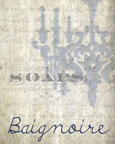 Baignoire 2 Black Ornate Wood Framed Art Print with Double Matting by Kimberly, Allen