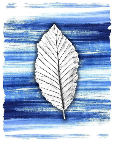 Brushstrokes 1 White Modern Wood Framed Art Print with Double Matting by Allen, Kimberly