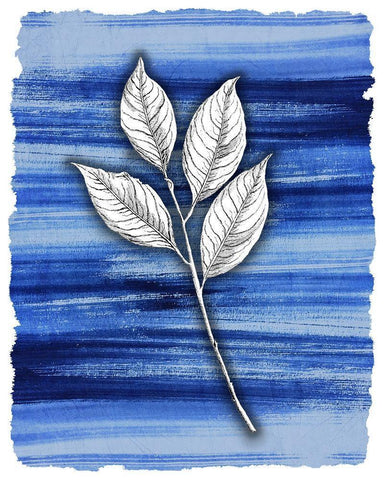 Brushstrokes 3 White Modern Wood Framed Art Print with Double Matting by Allen, Kimberly