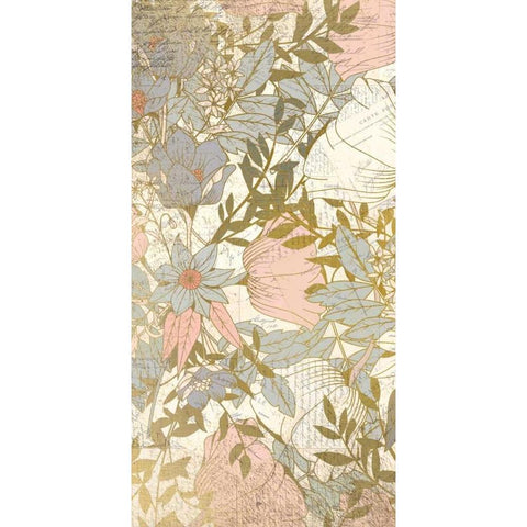 Carte Postale Blooms A Black Modern Wood Framed Art Print by Allen, Kimberly