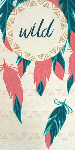 Wild and Free 1 White Modern Wood Framed Art Print with Double Matting by Allen, Kimberly