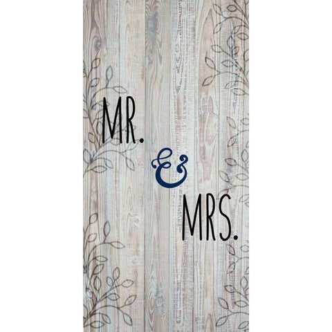 Mr and Mrs White Modern Wood Framed Art Print by Allen, Kimberly