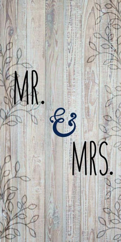 Mr and Mrs White Modern Wood Framed Art Print with Double Matting by Allen, Kimberly
