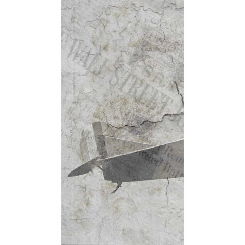 Newspaper Air Travel A Black Modern Wood Framed Art Print with Double Matting by Allen, Kimberly