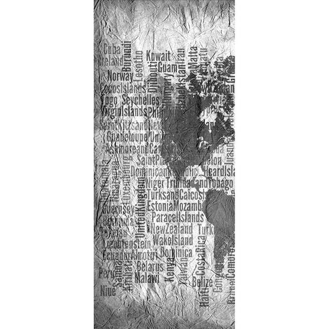 World Tryptich 1 Black Modern Wood Framed Art Print by Kimberly, Allen