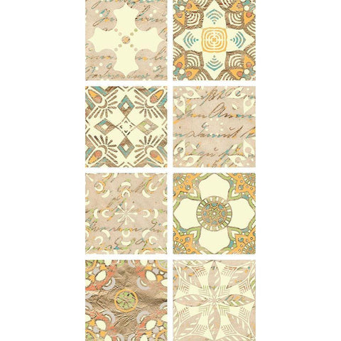 Panel of Tiles 1 White Modern Wood Framed Art Print by Kimberly, Allen
