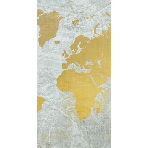 World B White Modern Wood Framed Art Print by Kimberly, Allen