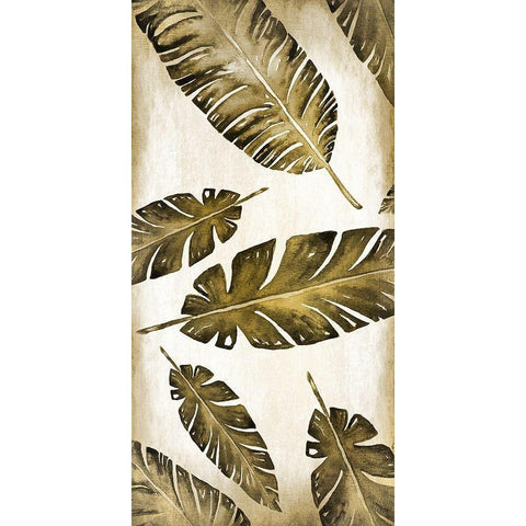 Palm Panel 1 Black Modern Wood Framed Art Print with Double Matting by Kimberly, Allen