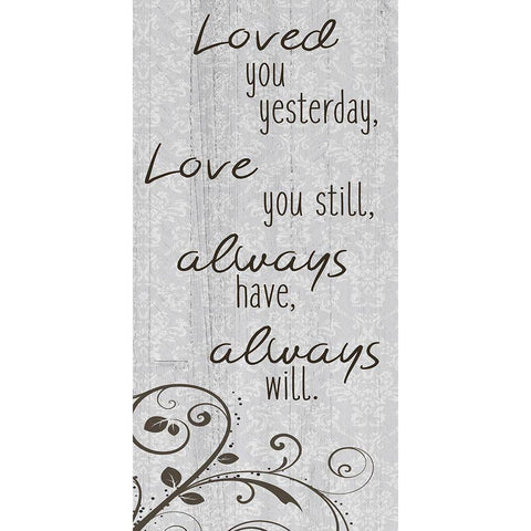 Loved you Yesterday Gold Ornate Wood Framed Art Print with Double Matting by Kimberly, Allen