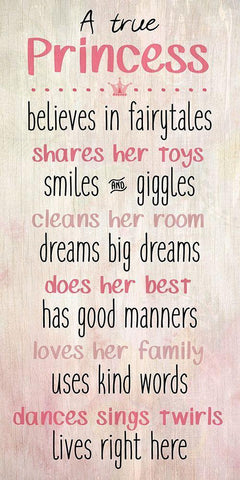 A True Princess White Modern Wood Framed Art Print with Double Matting by Kimberly, Allen