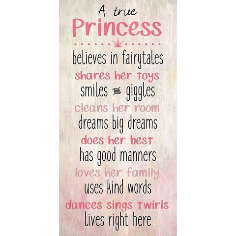 A True Princess Black Modern Wood Framed Art Print with Double Matting by Kimberly, Allen