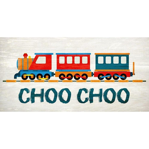 Choo Choo 1 Black Modern Wood Framed Art Print by Kimberly, Allen
