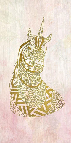Unicorn Dreams 1 Black Ornate Wood Framed Art Print with Double Matting by Kimberly, Allen