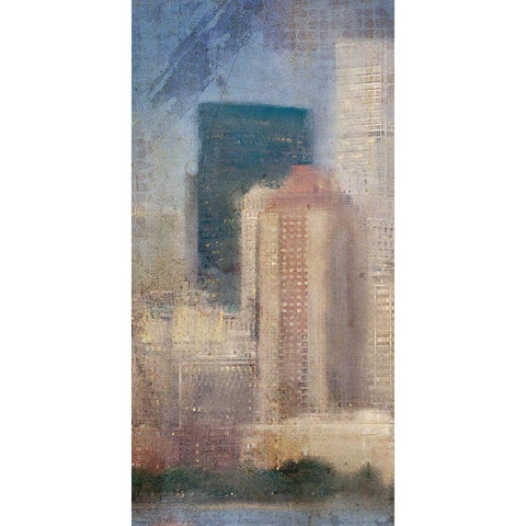 City Life A Gold Ornate Wood Framed Art Print with Double Matting by Kimberly, Allen
