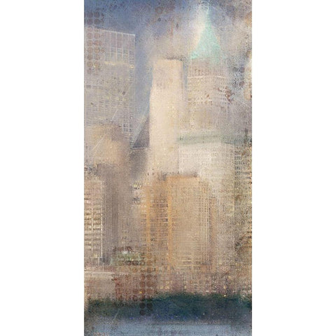 City Life B Gold Ornate Wood Framed Art Print with Double Matting by Kimberly, Allen