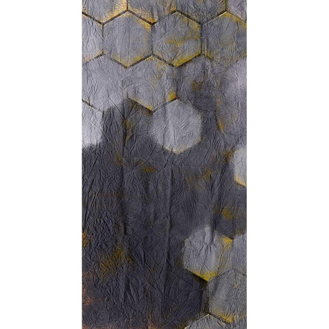 Squared Shape A Gold Ornate Wood Framed Art Print with Double Matting by Kimberly, Allen