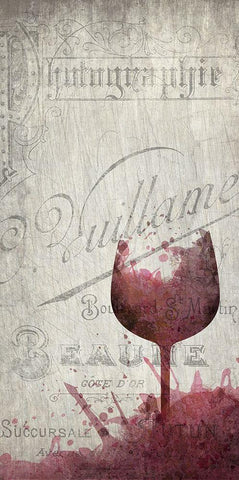 Splashes of Wine White Modern Wood Framed Art Print with Double Matting by Kimberly, Allen