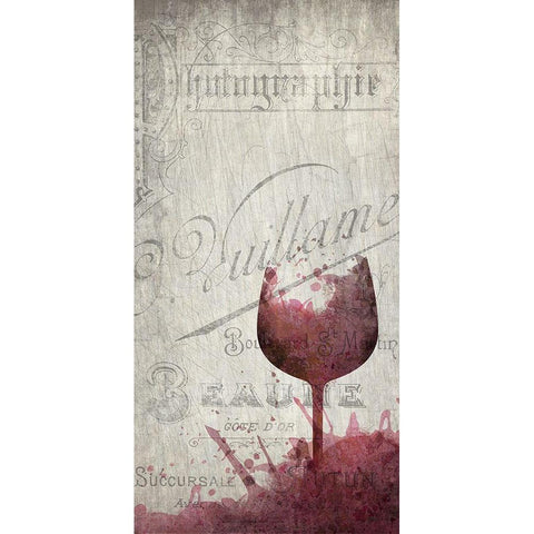 Splashes of Wine Black Modern Wood Framed Art Print with Double Matting by Kimberly, Allen