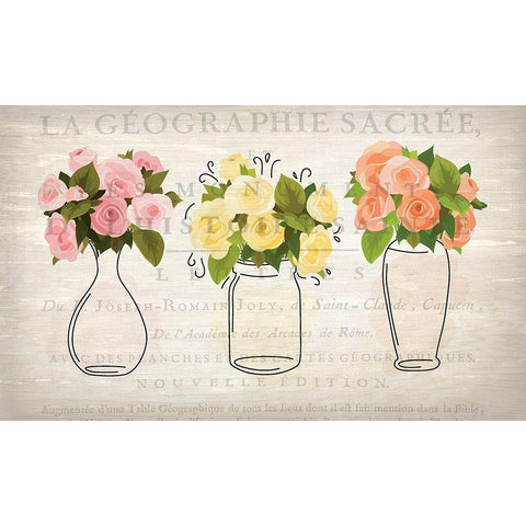 3 Vases Black Modern Wood Framed Art Print with Double Matting by Kimberly, Allen