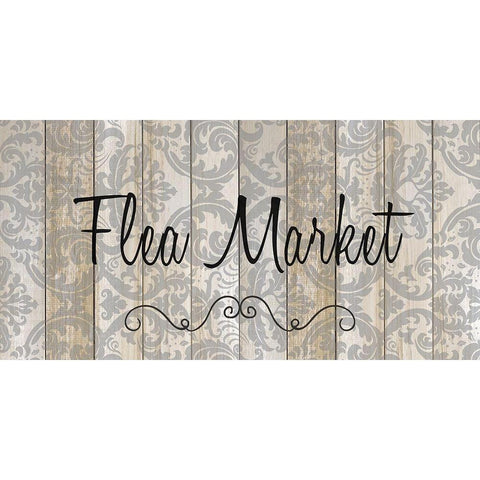 Flea Market Black Modern Wood Framed Art Print by Allen, Kimberly