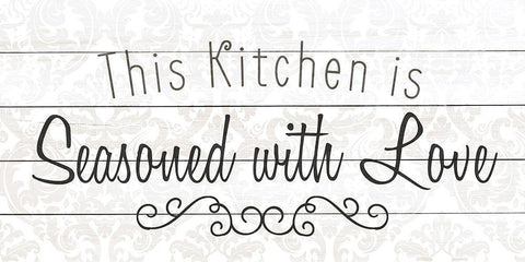 This Kitchen White Modern Wood Framed Art Print with Double Matting by Kimberly, Allen