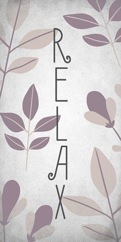 Relax 1 White Modern Wood Framed Art Print with Double Matting by Kimberly, Allen