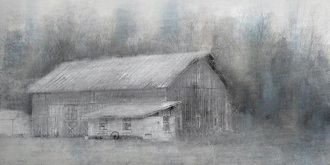 Old Country White Modern Wood Framed Art Print with Double Matting by Allen, Kimberly